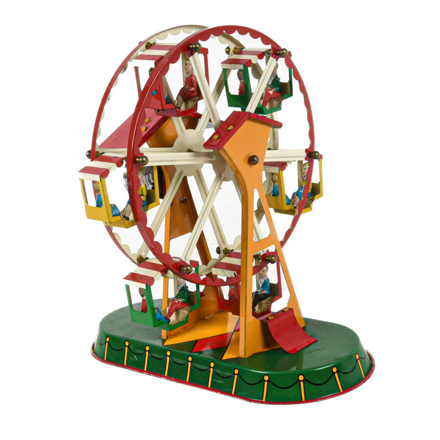 German Tin Litho Key Ferris Wheel Toy-2