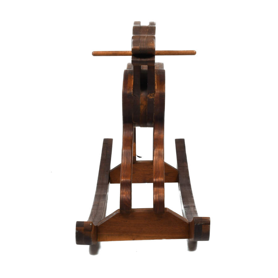 Carved Wooden Rocking Horse-2
