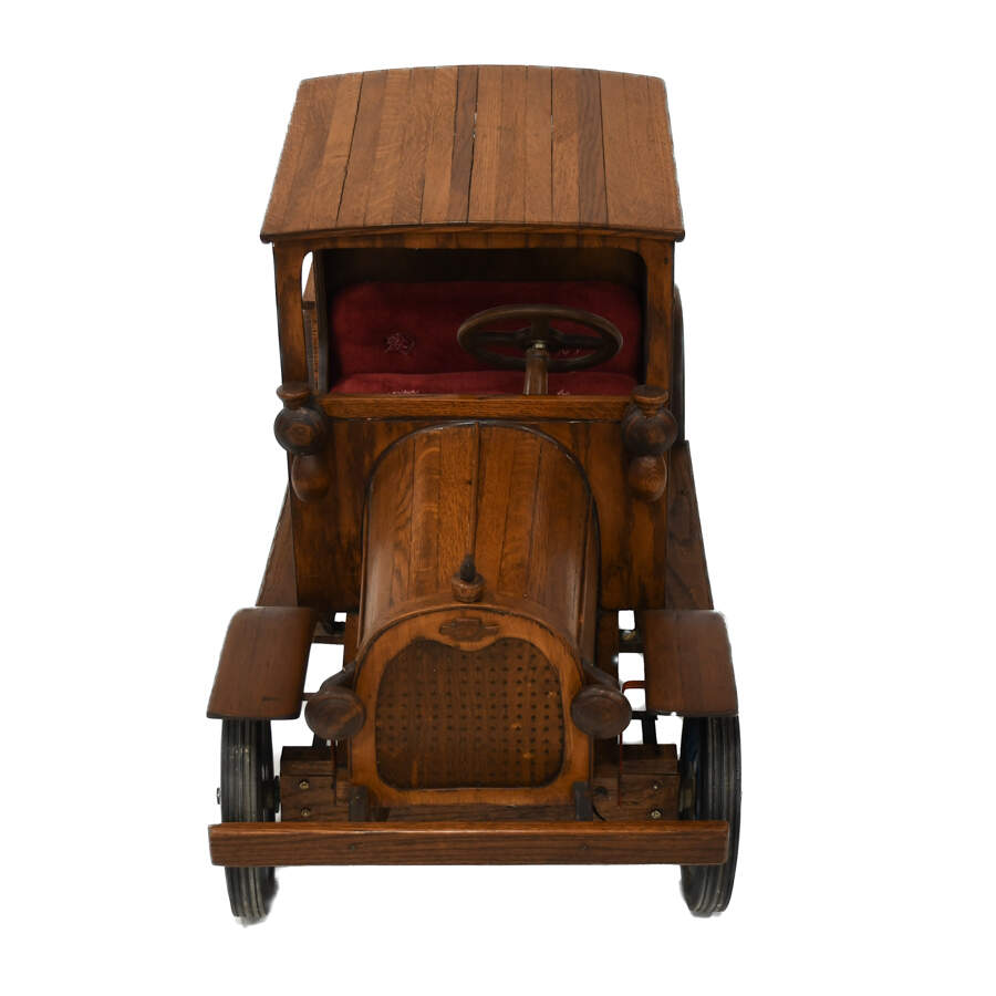 Antique Life-Size Wooden Oak Model T Toy Truck-4