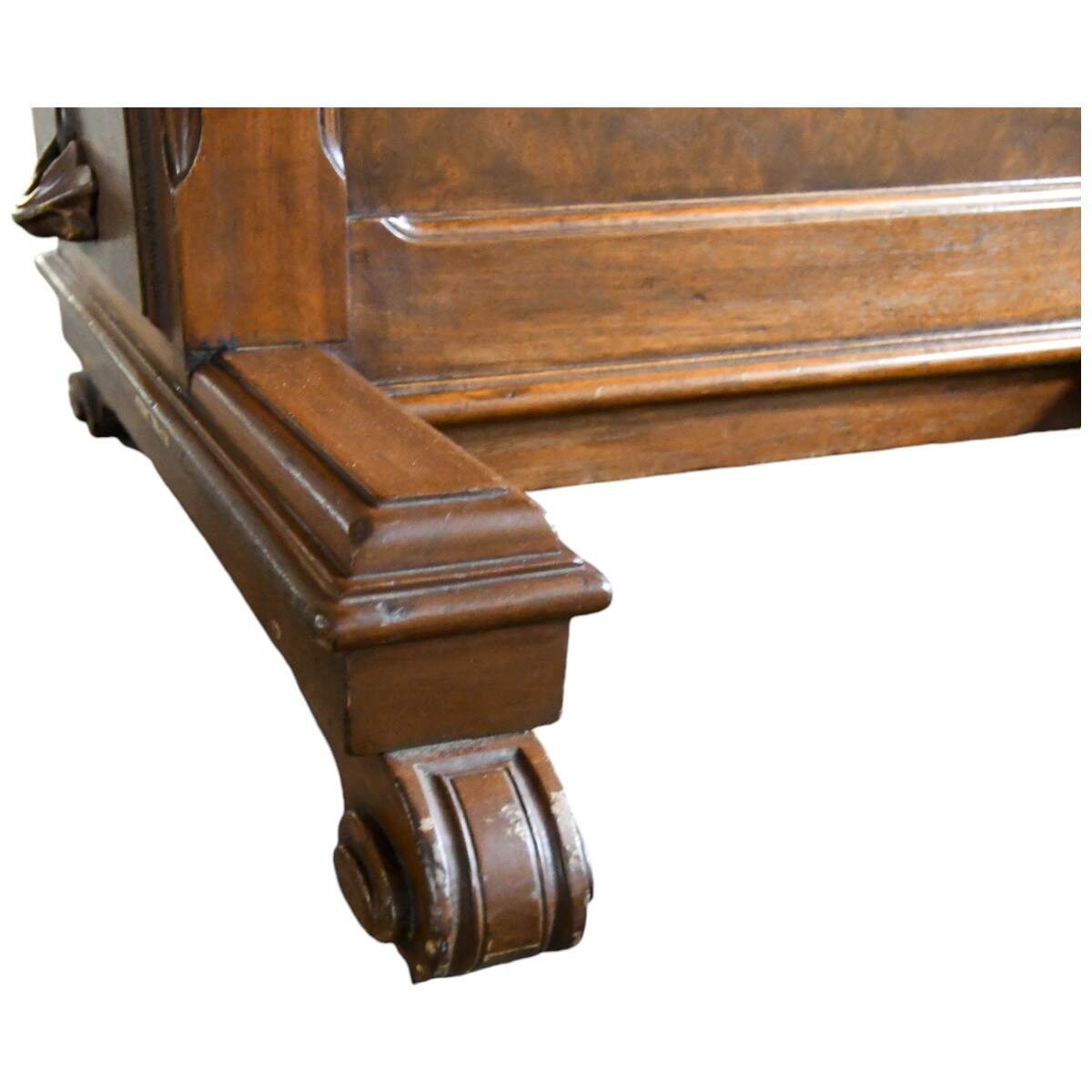 Antique Green Top Davenport Desk-11