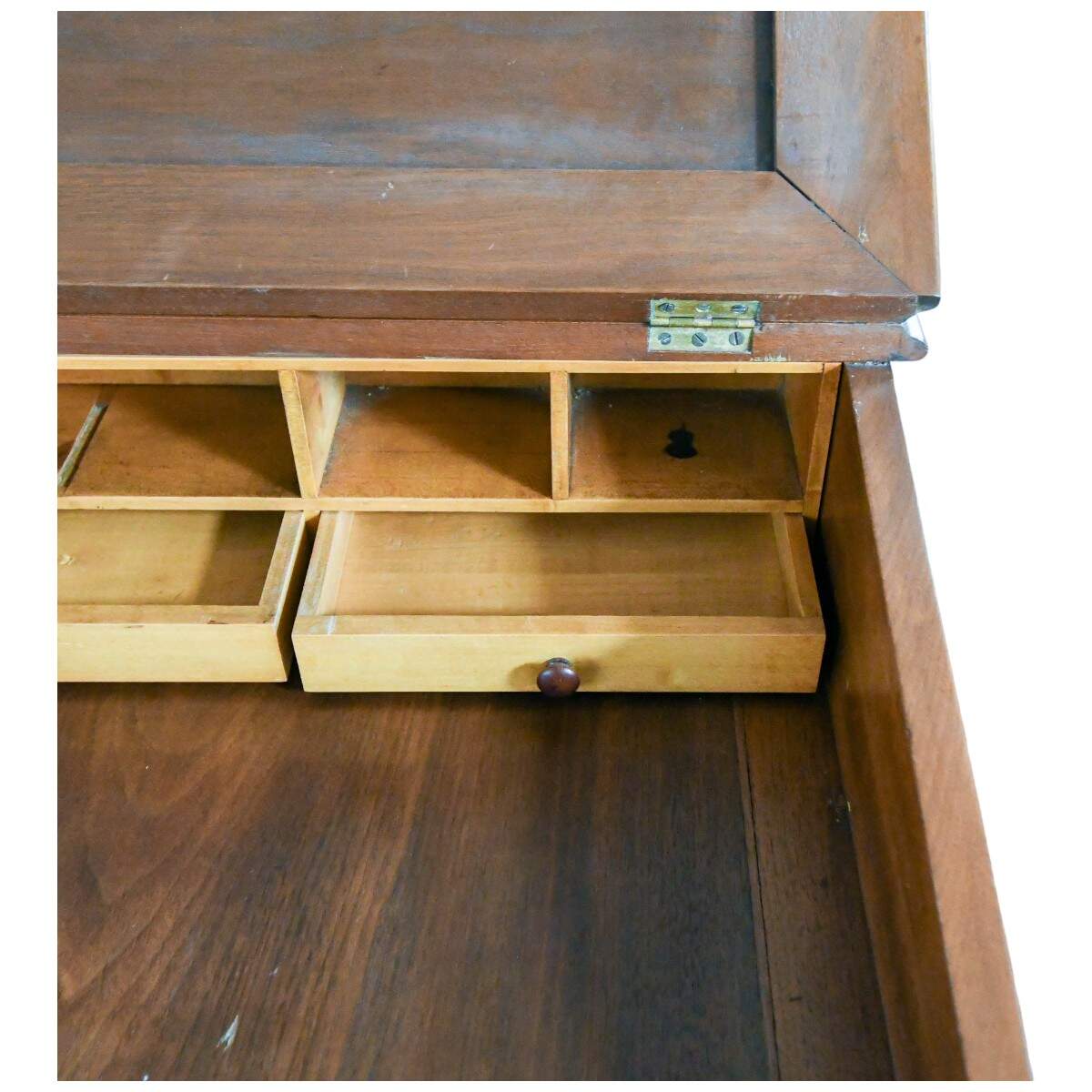 Antique Green Top Davenport Desk-4