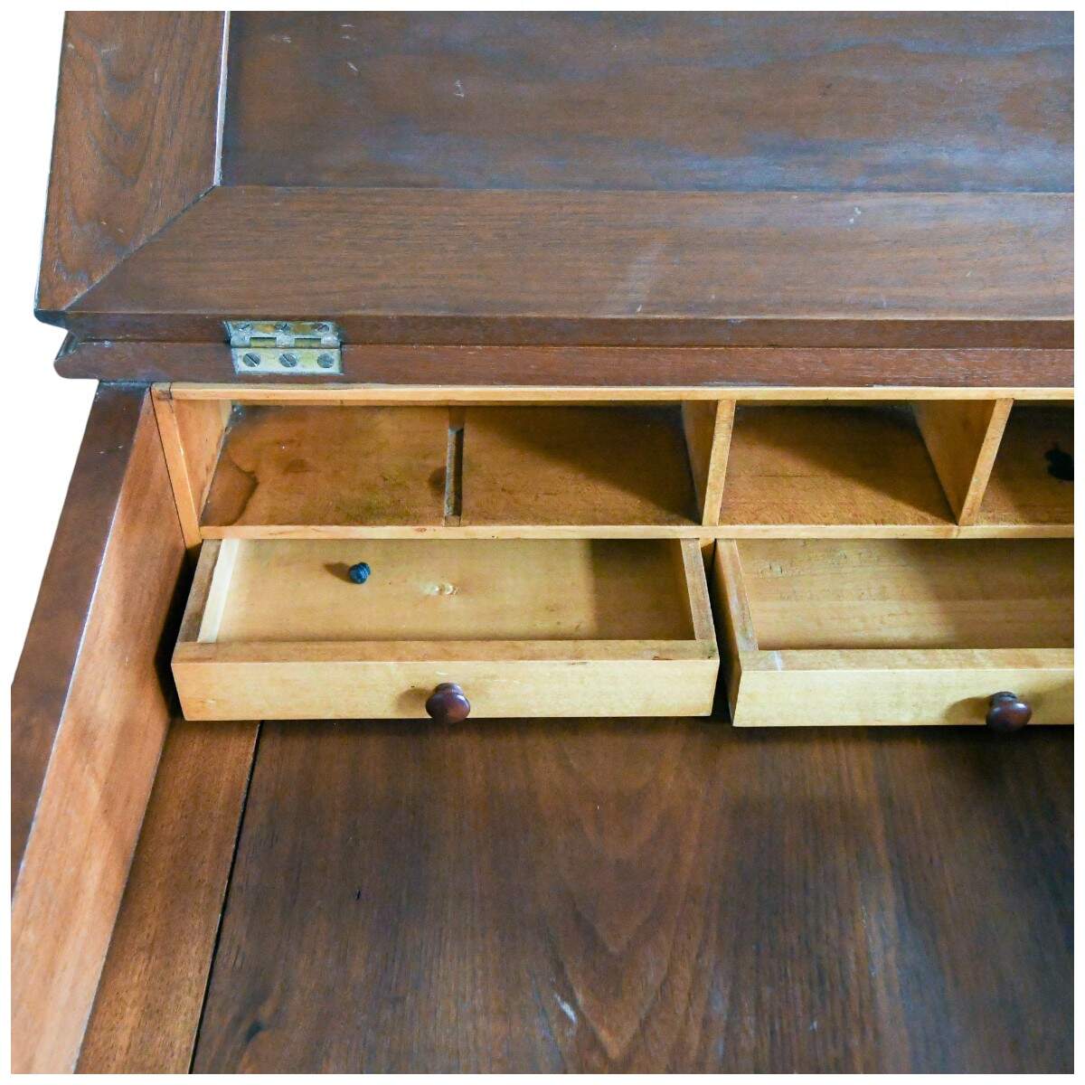 Antique Green Top Davenport Desk-3