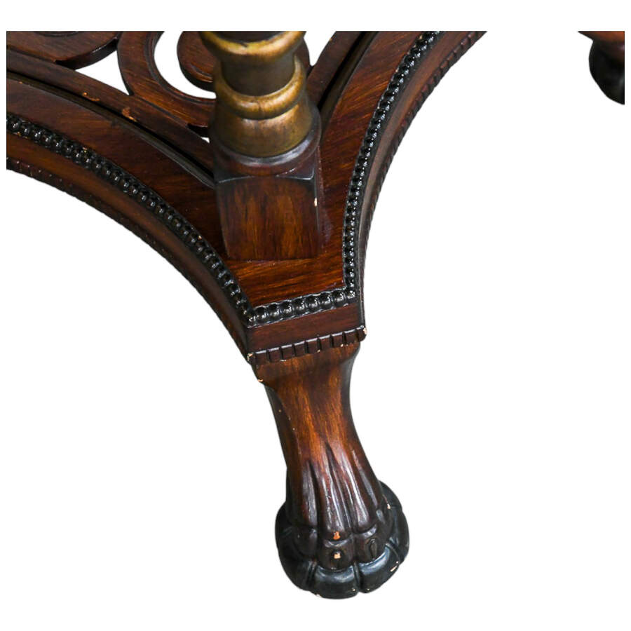 Victorian-Style Reverse Top Game Table-11