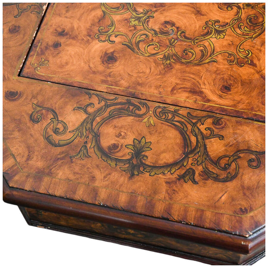 Victorian-Style Reverse Top Game Table-10