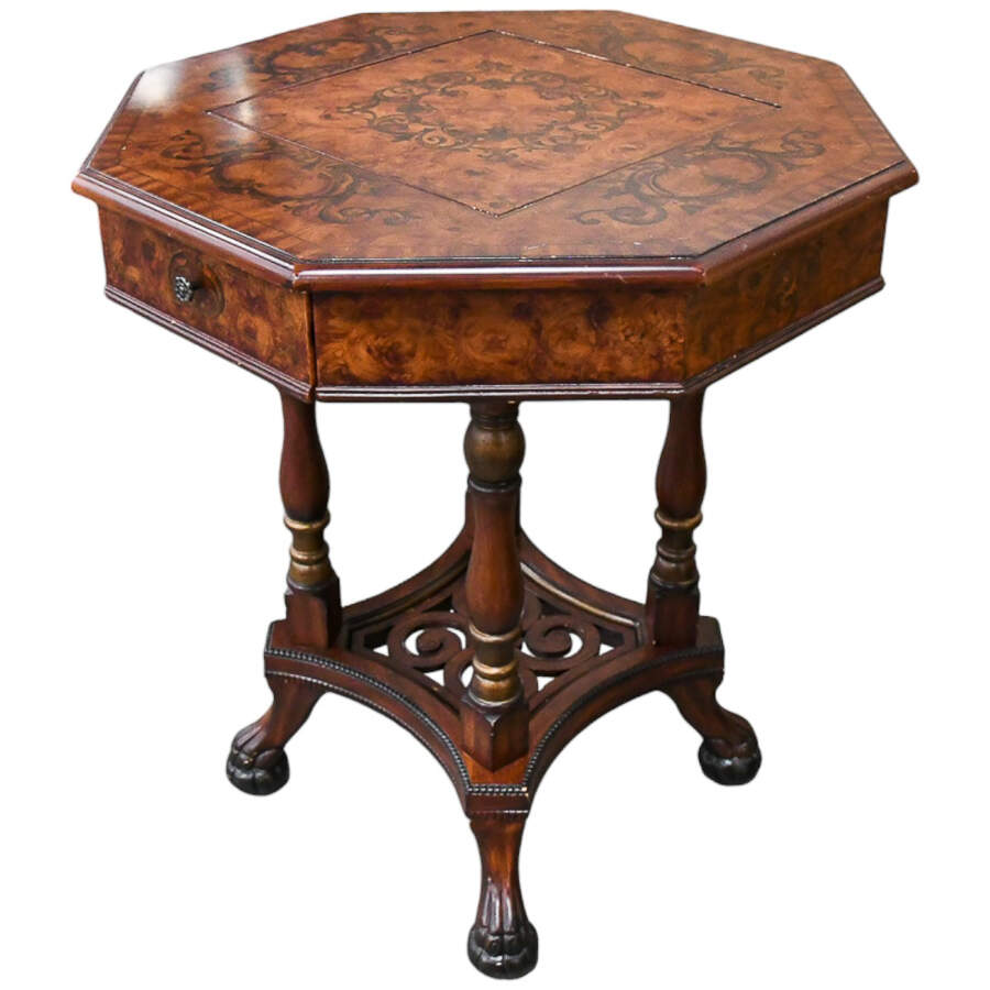 Victorian-Style Reverse Top Game Table-2