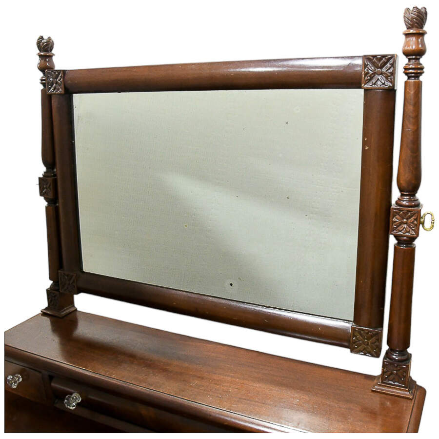 Antique Victorian Empire Desk-13