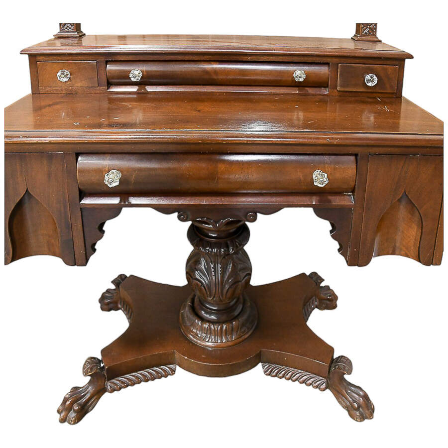 Antique Victorian Empire Desk-11
