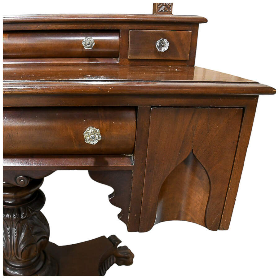 Antique Victorian Empire Desk-10
