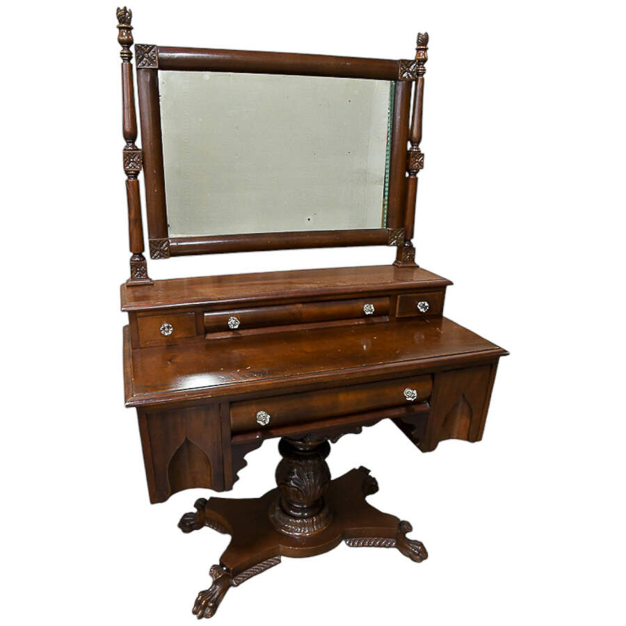 Antique Victorian Empire Desk-4