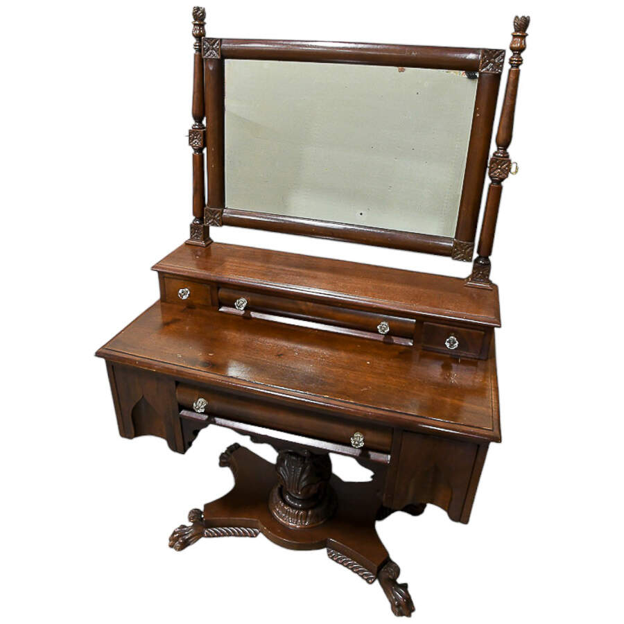 Antique Victorian Empire Desk-3