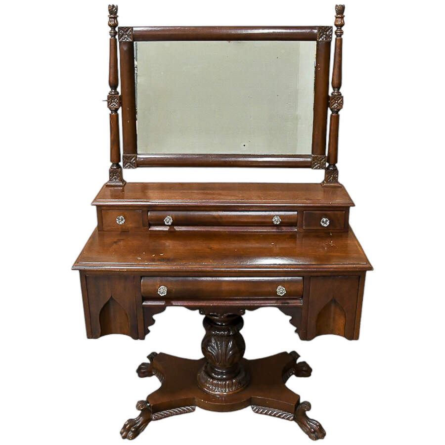 Antique Victorian Empire Desk-1
