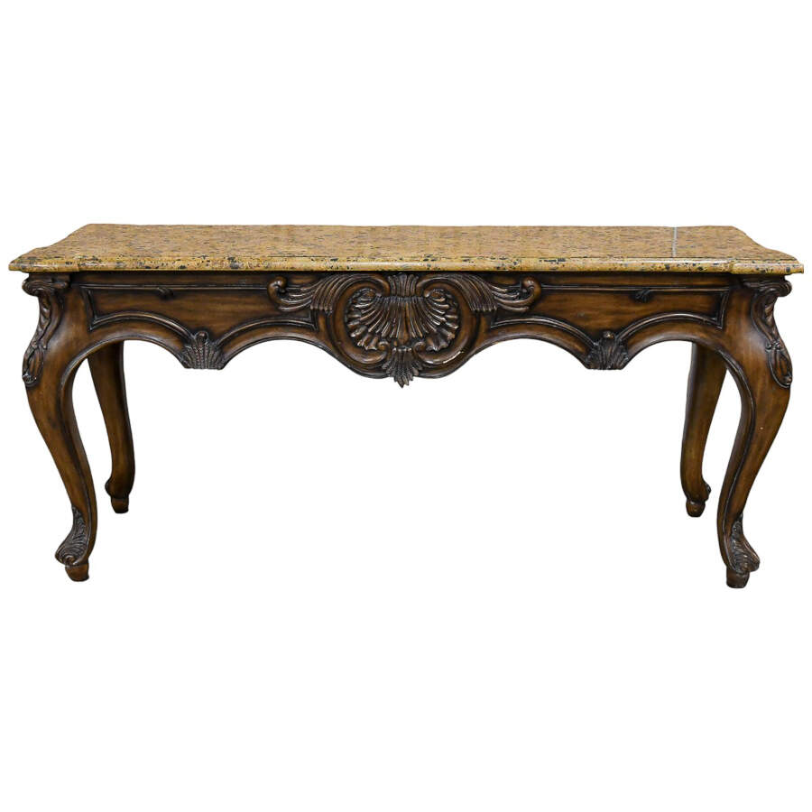 Maitland Smith Stone Top Console Table-1