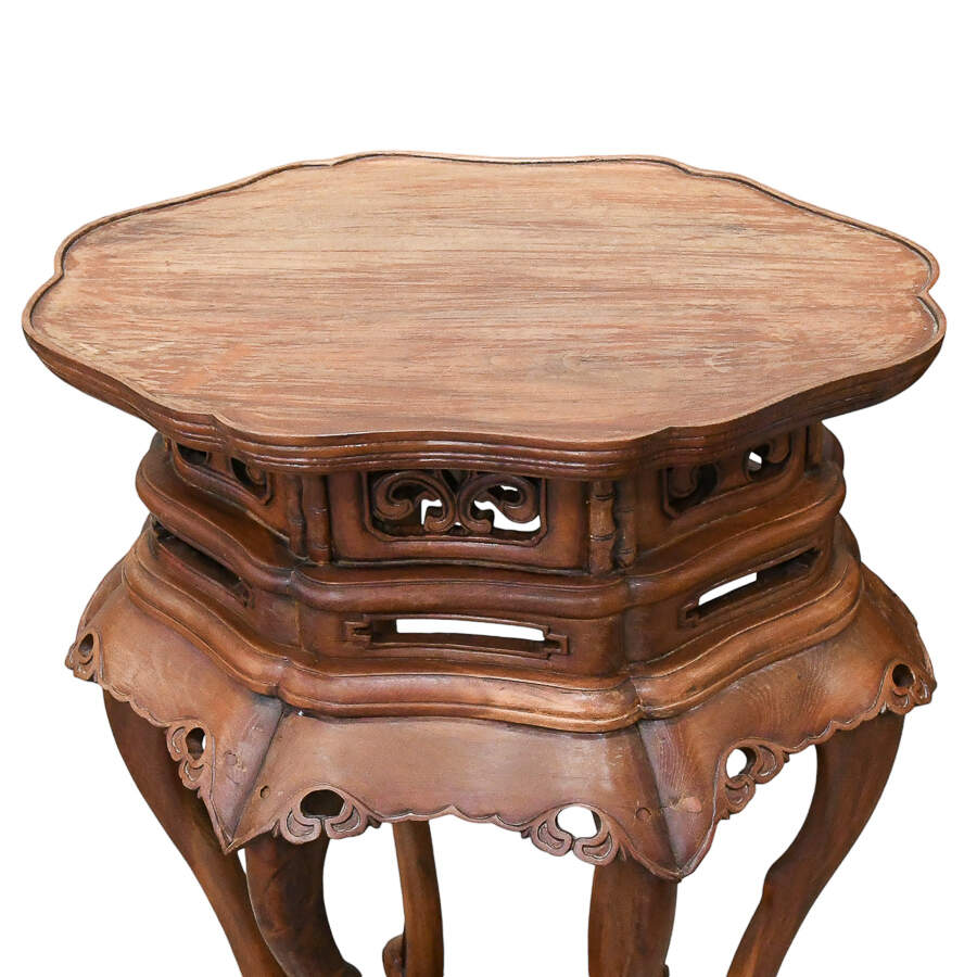 Chinese Ming-Style Hardwood Side Table Stand-5