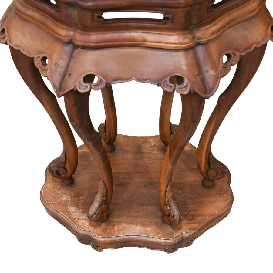 Chinese Ming-Style Hardwood Side Table Stand-4