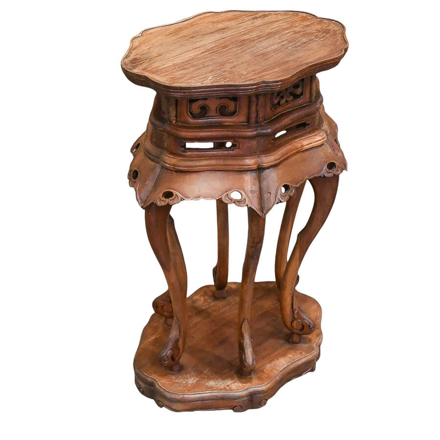 Chinese Ming-Style Hardwood Side Table Stand-3