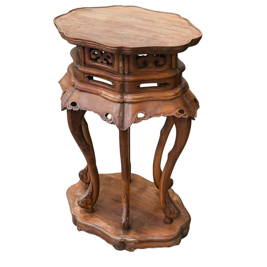 Chinese Ming-Style Hardwood Side Table Stand-2