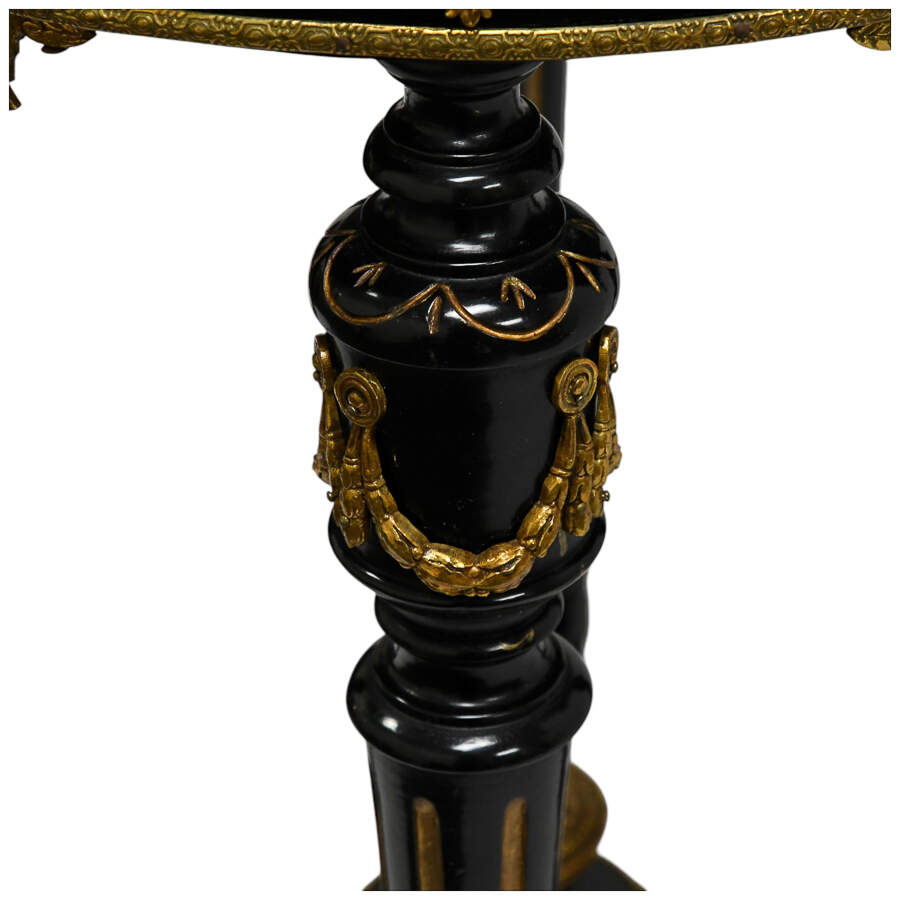 Antique Sèvres Style Gilt-Accented Gueridon Table with Porcelain Inset-12