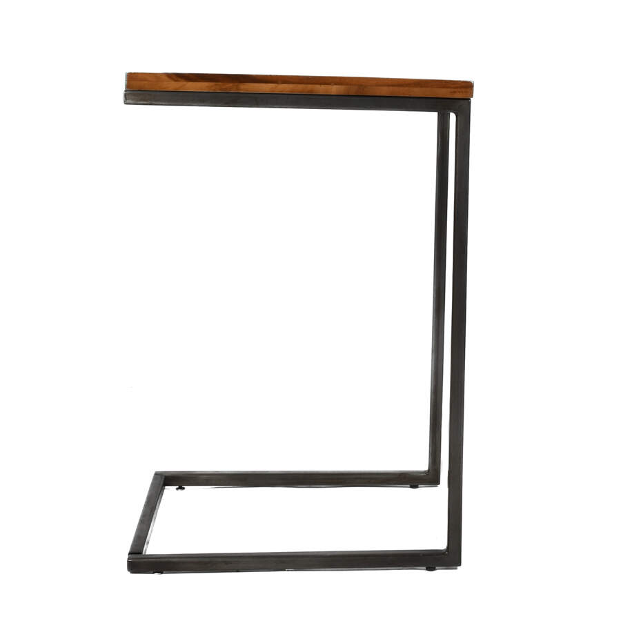 Walnut and Inlaid Pebbles Sofa Table-4