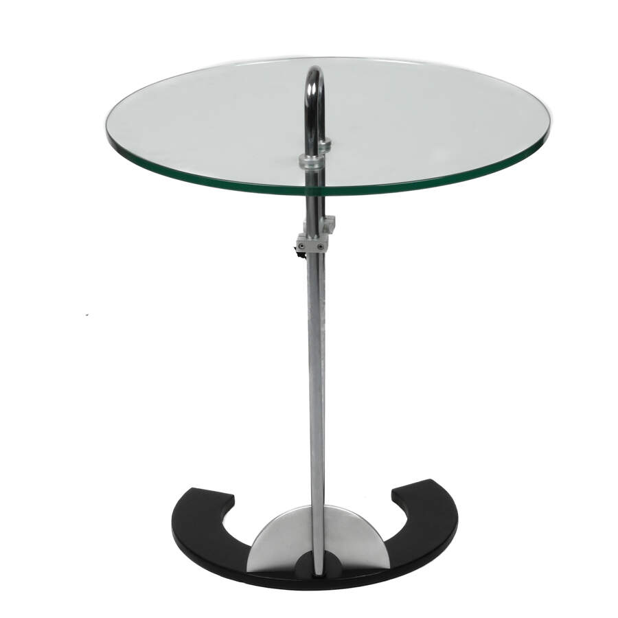 Glass and Chrome Sofa Side Table-3