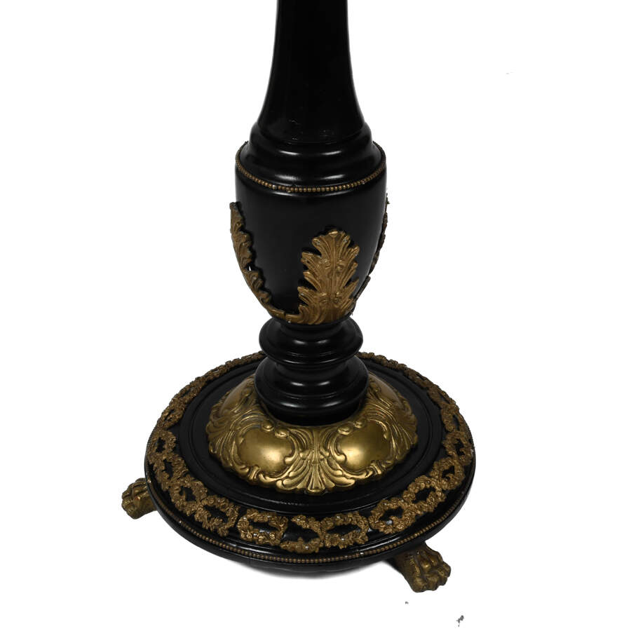 Antique French Dore Bronze and Marble Top Pedestal Table-6