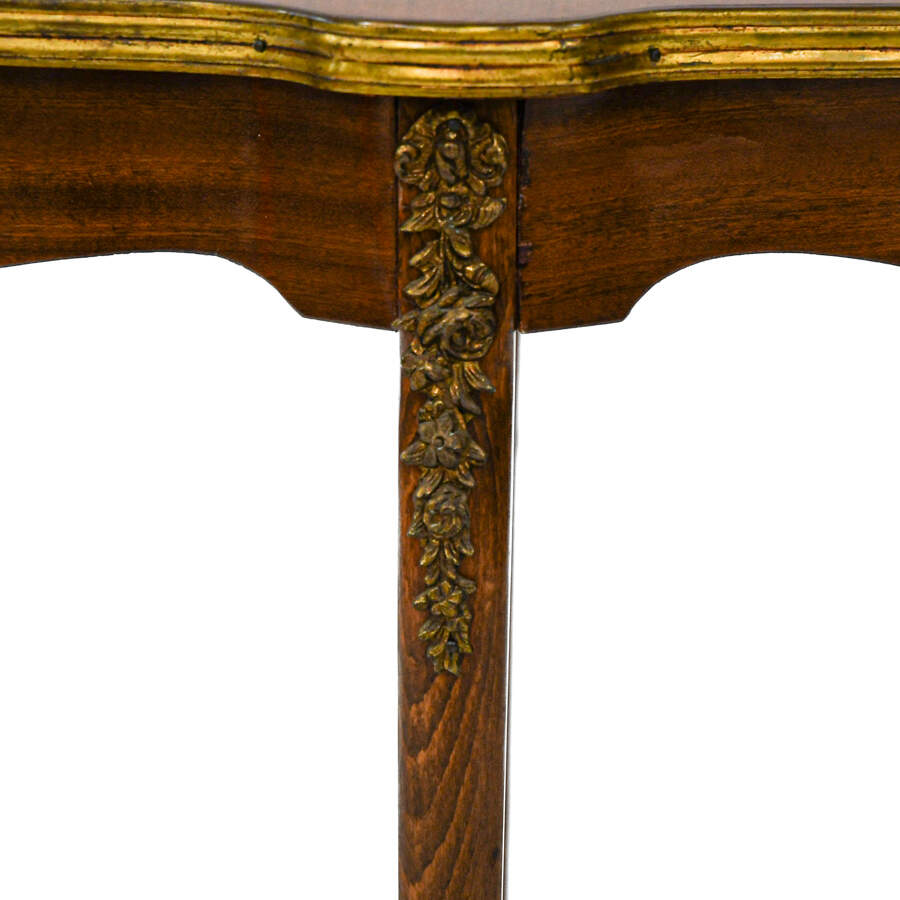 Italian Ormolu Side Table with Floral Marquetry Motif-2