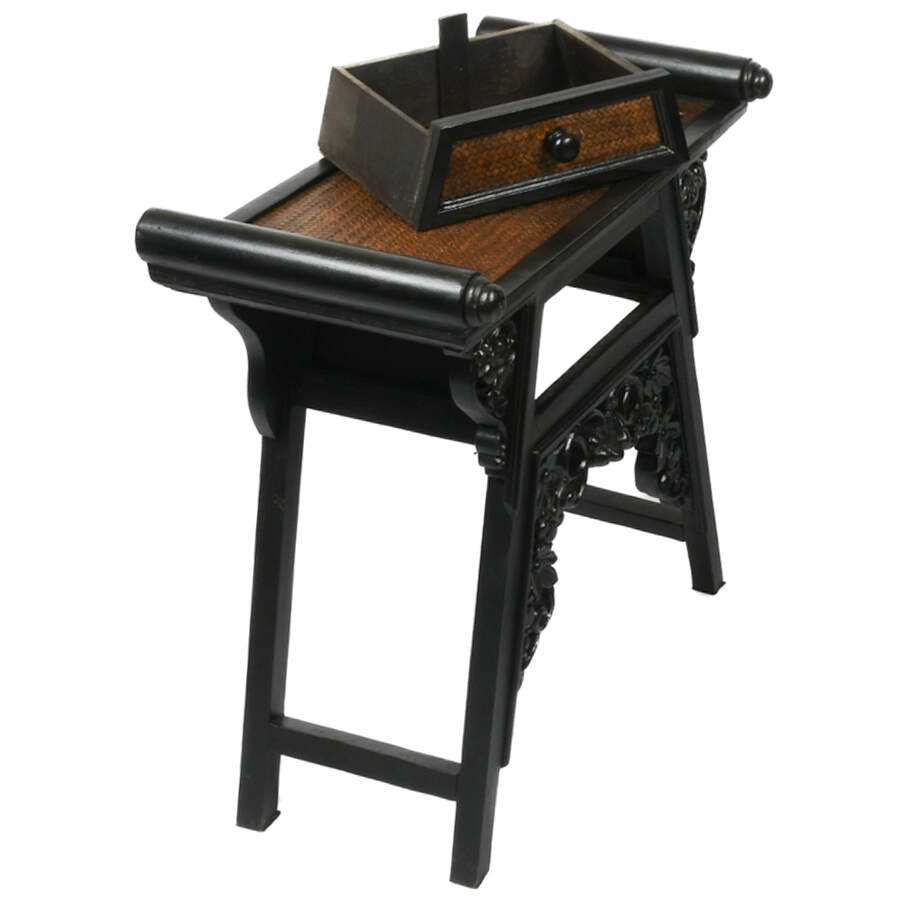 Chinese Reproduction Rattan Stool-2