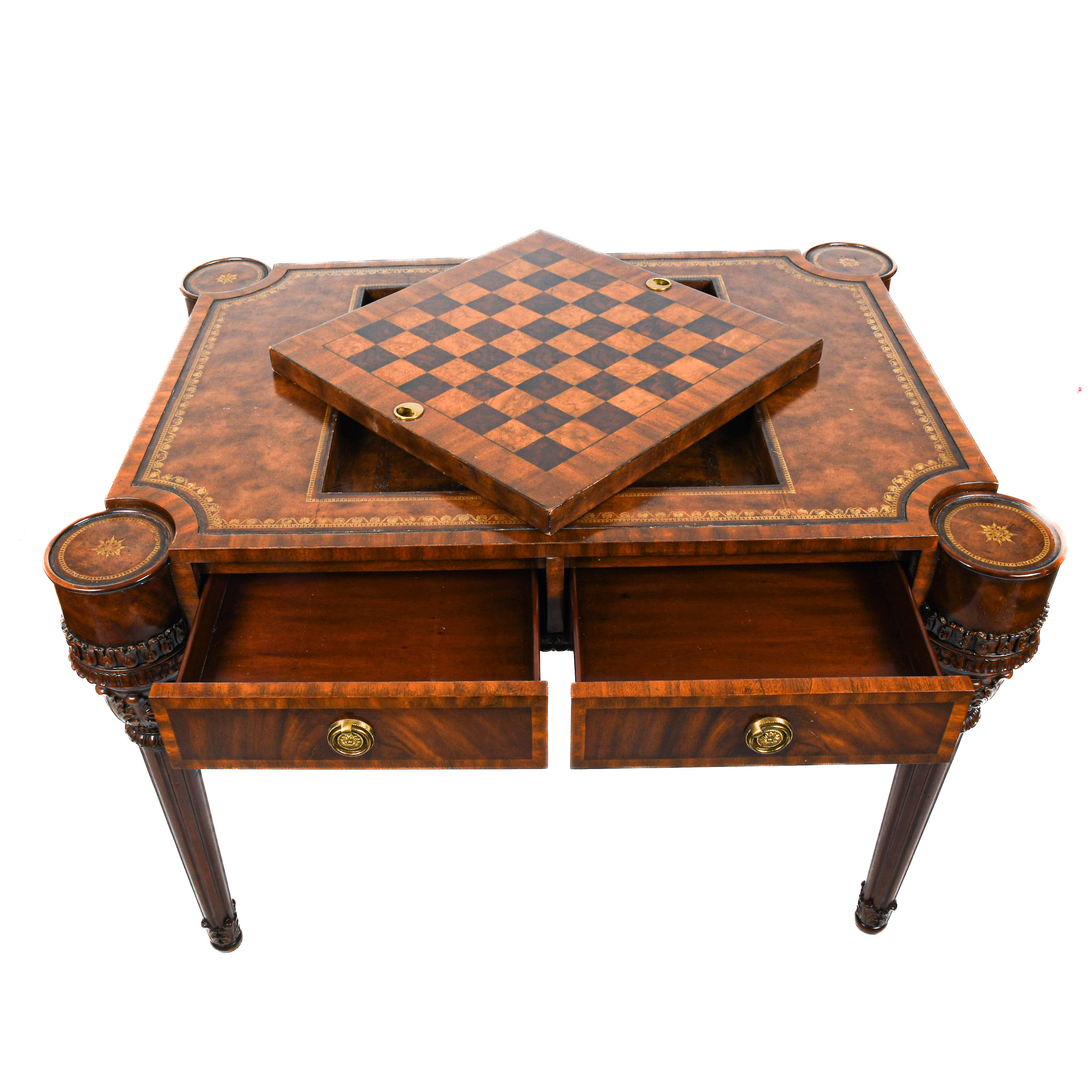 Maitland Smith Mahogany Game Table-2
