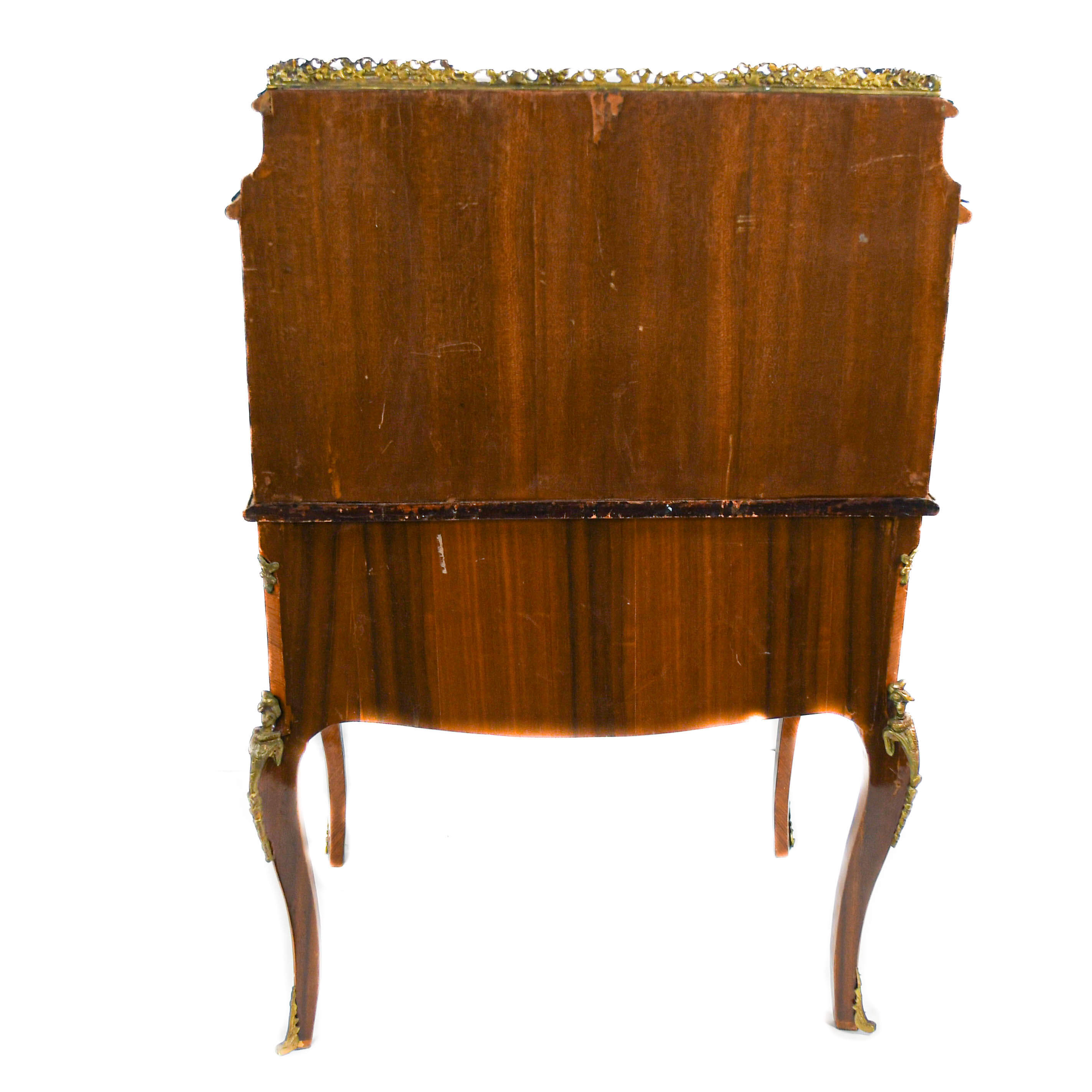 Louis XVI French Marquetry and Gilt Bronze Roll-Top Bureau de Damme-7