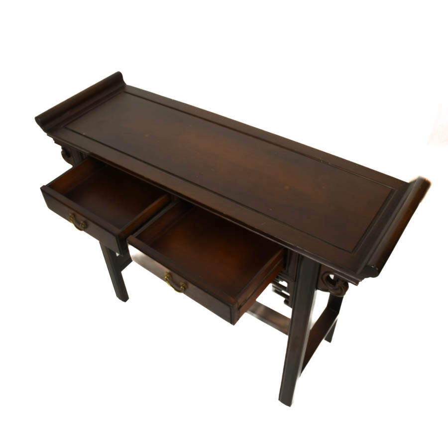 Chinese Two Drawer Altar Table-4