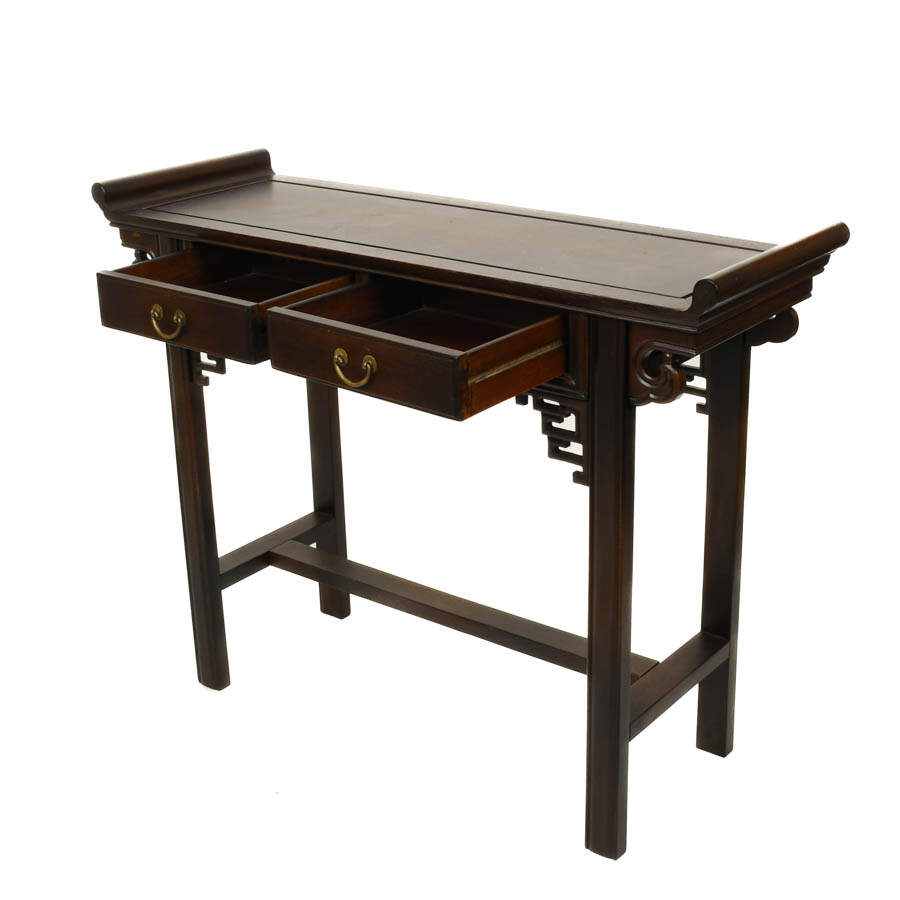 Chinese Two Drawer Altar Table-3