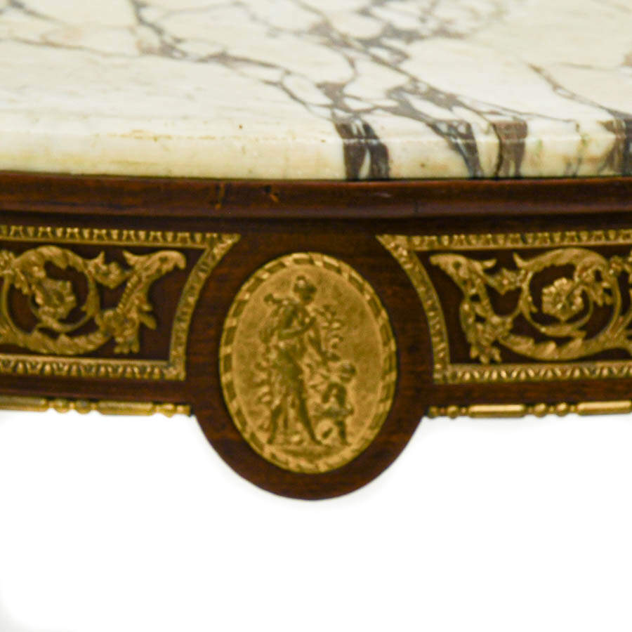 Antique Marble Top and Gilt Decorated Rococo-Style Center Table-2