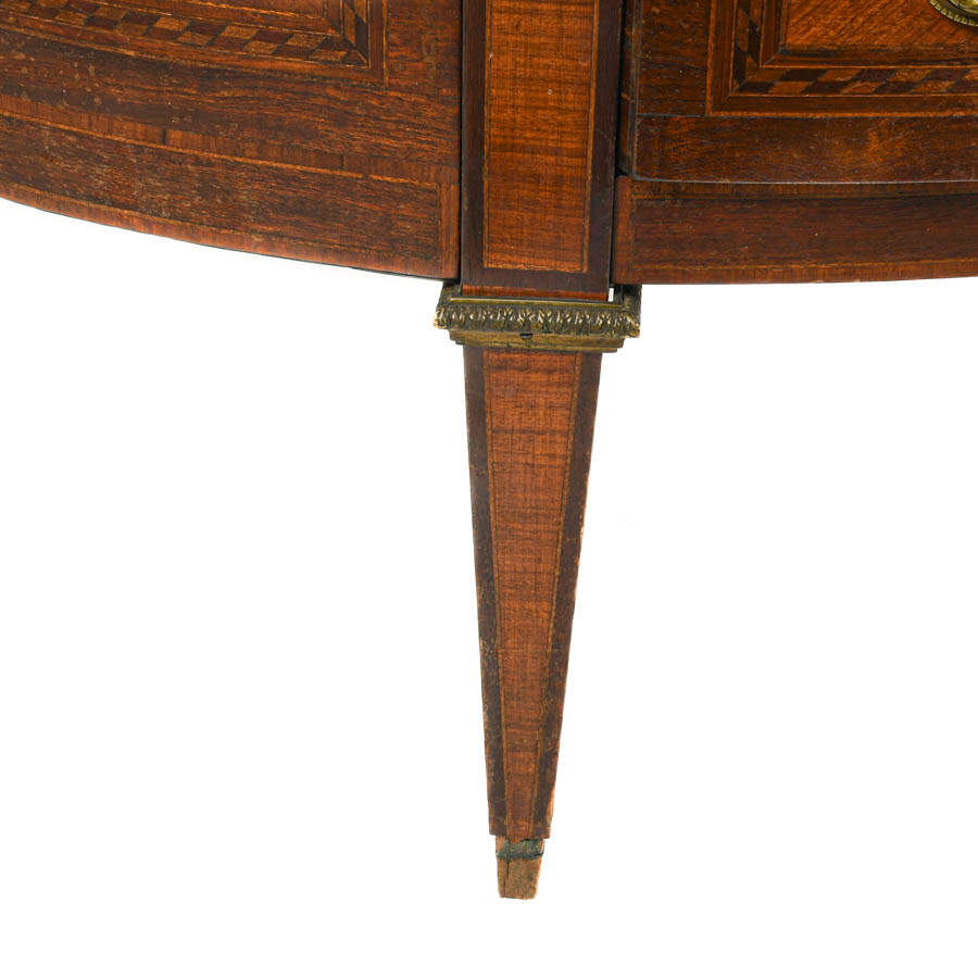 French Marble Top Demilune Chest with Ormolu Mounts-7