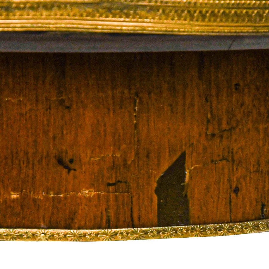 Antique French Ormolu and Rouge Marble Top Circle Side Table-8