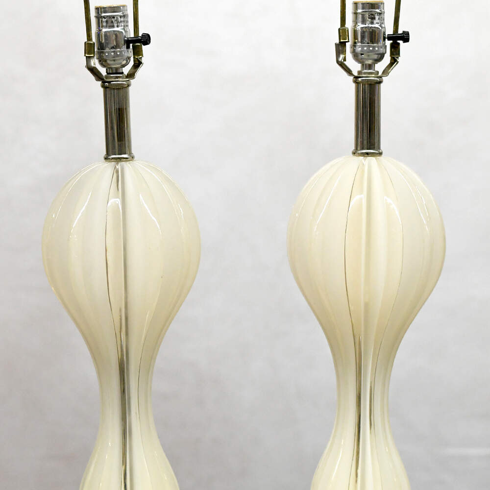 Modern Fluted Acrylic Table Lamps with Clear Finials-4