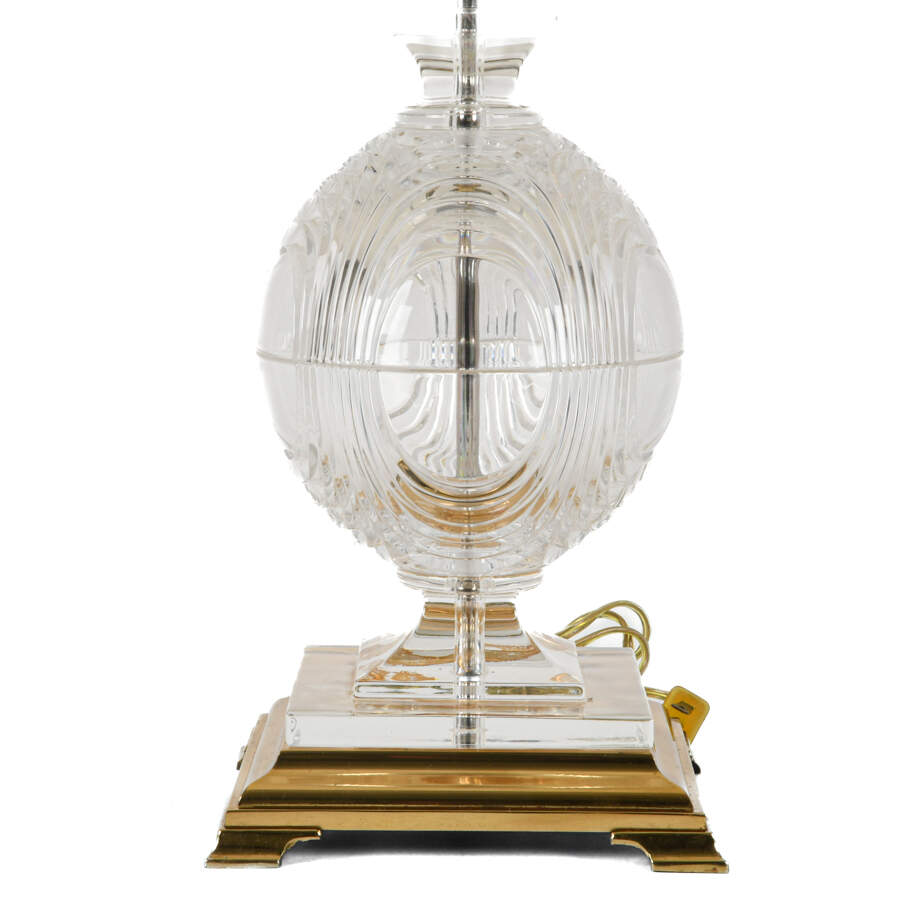 Crystal and Brass Table Lamp-5