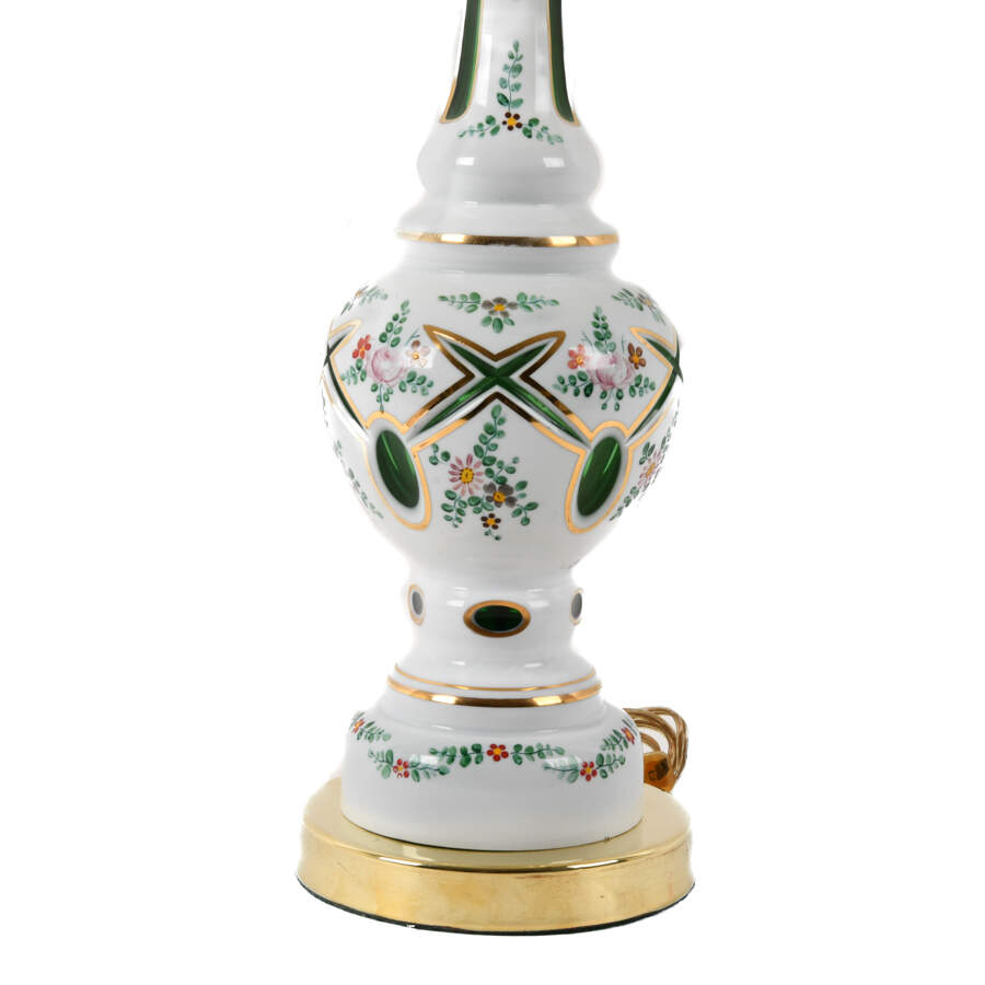 Bohemian Czech Glass Table Lamp-4