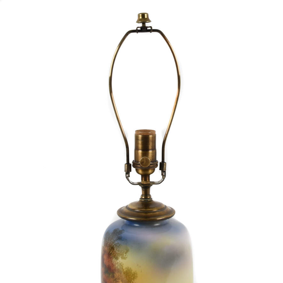 Nippon Hand-Painted Landscape Table Lamp-2