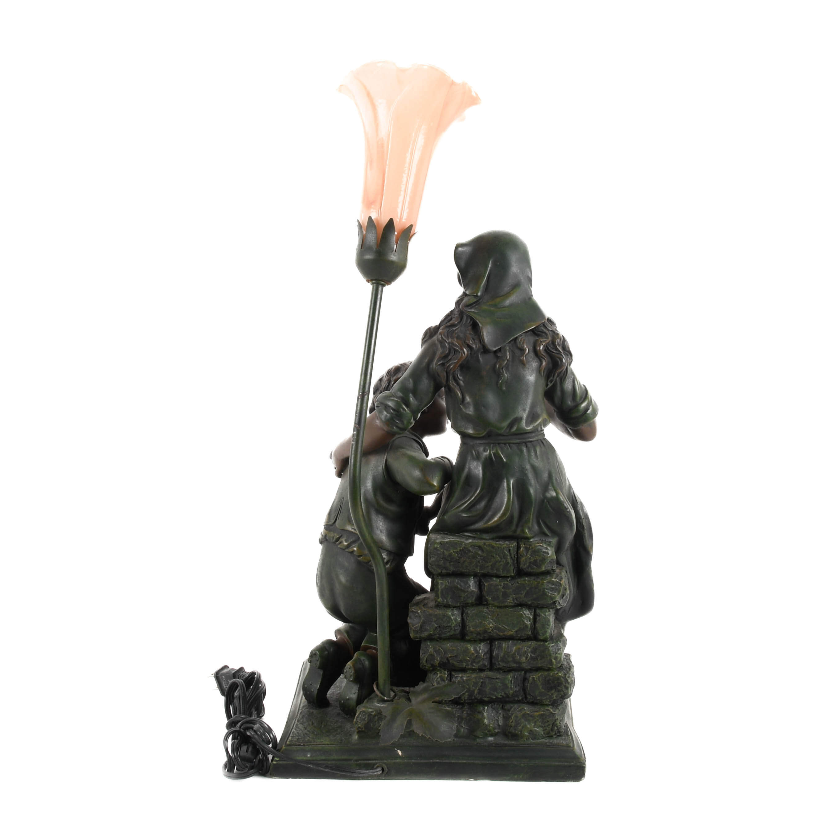 Art Nouveau-Style Resin Figural Lamp After Aguste Moreau-6