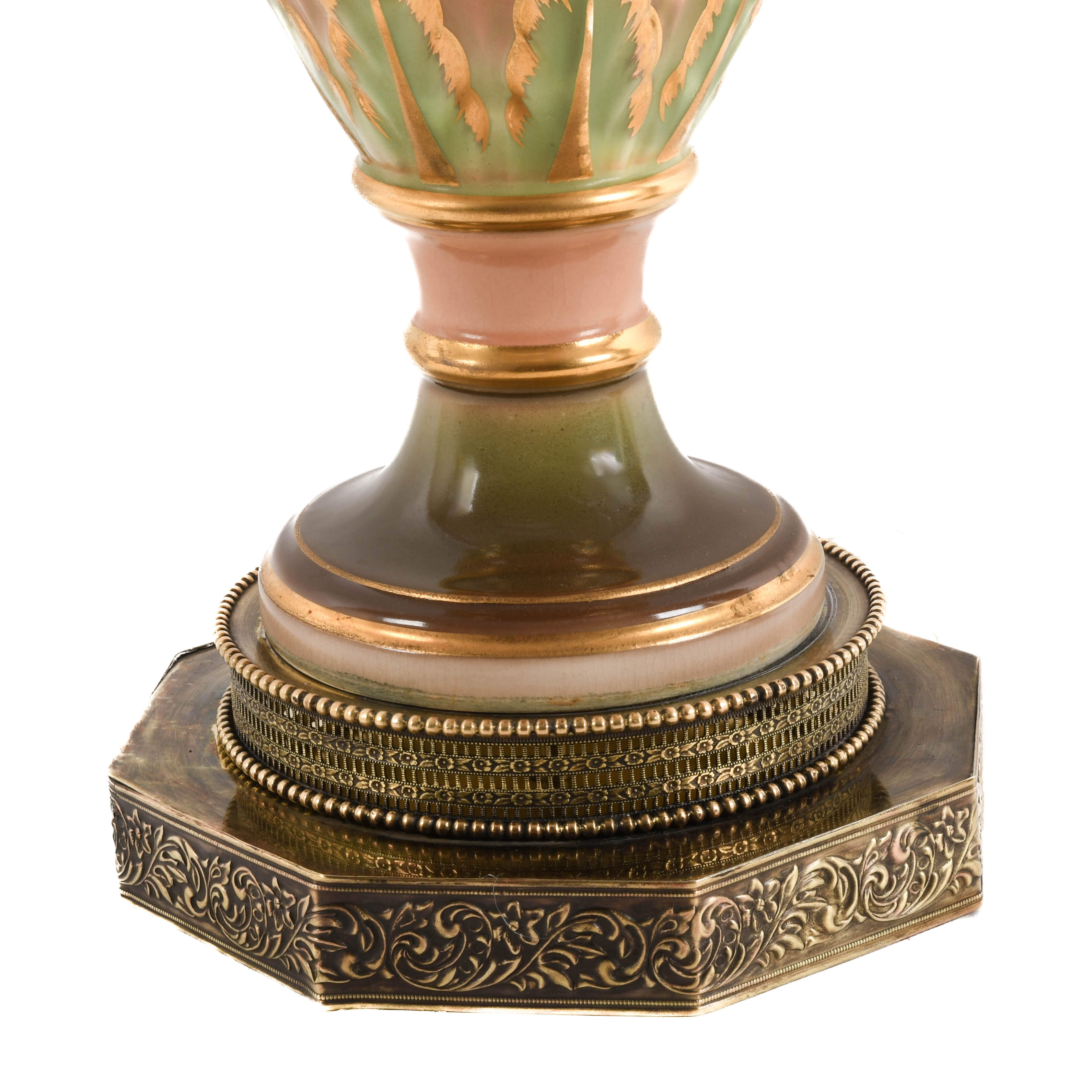 Pair of Hand-Painted Porcelain Table Lamps-4