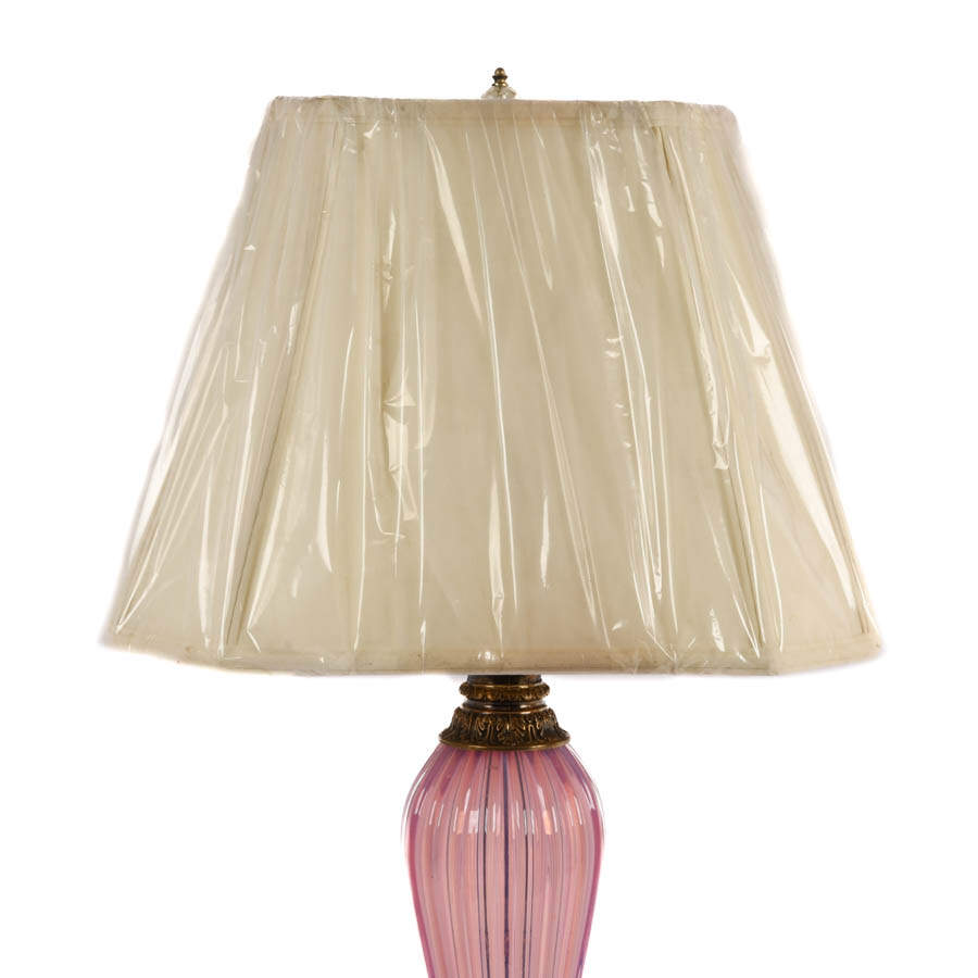 Venetian Glass and Brass Table Lamp-5