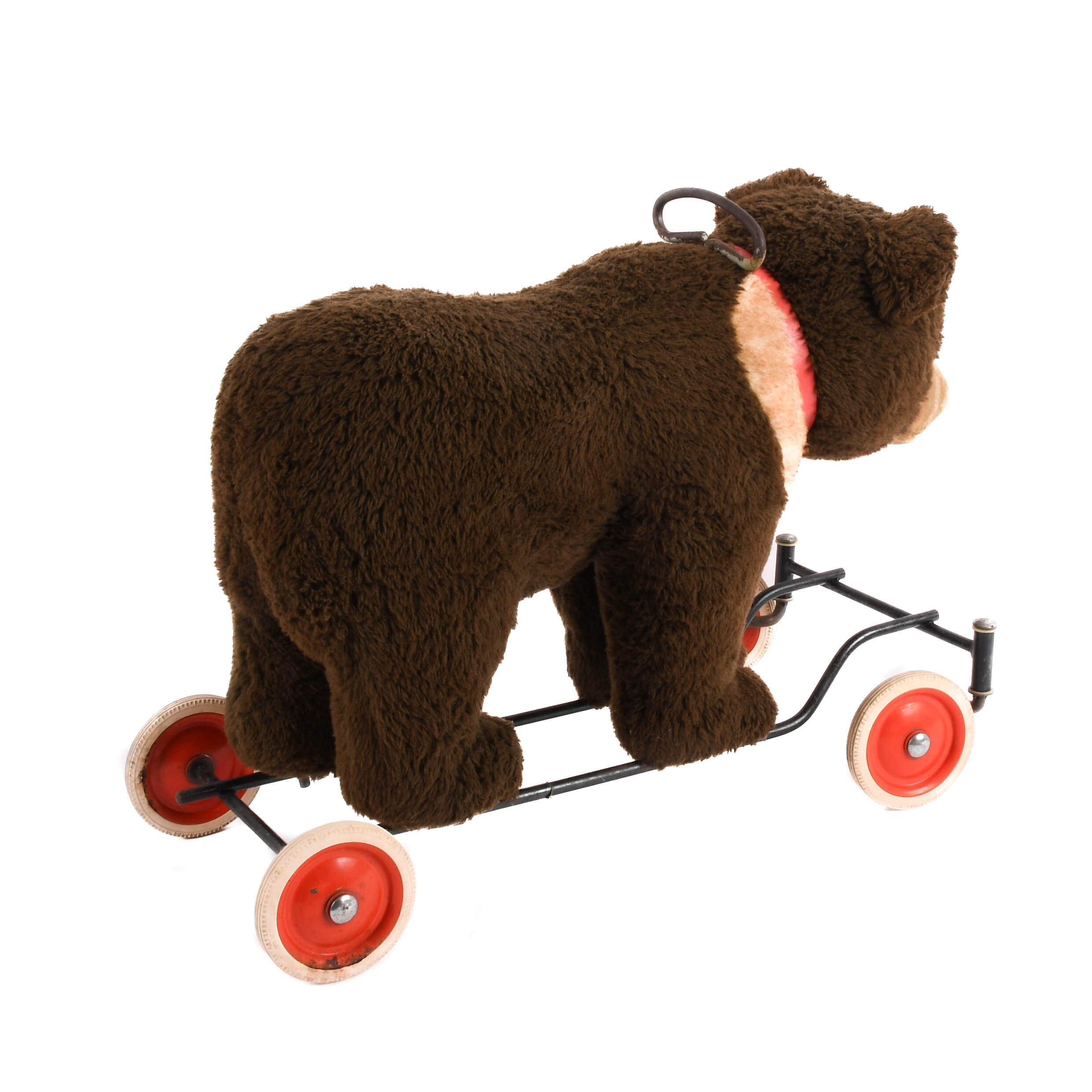 German Steiff Riding Bear Cub on Wheels-5