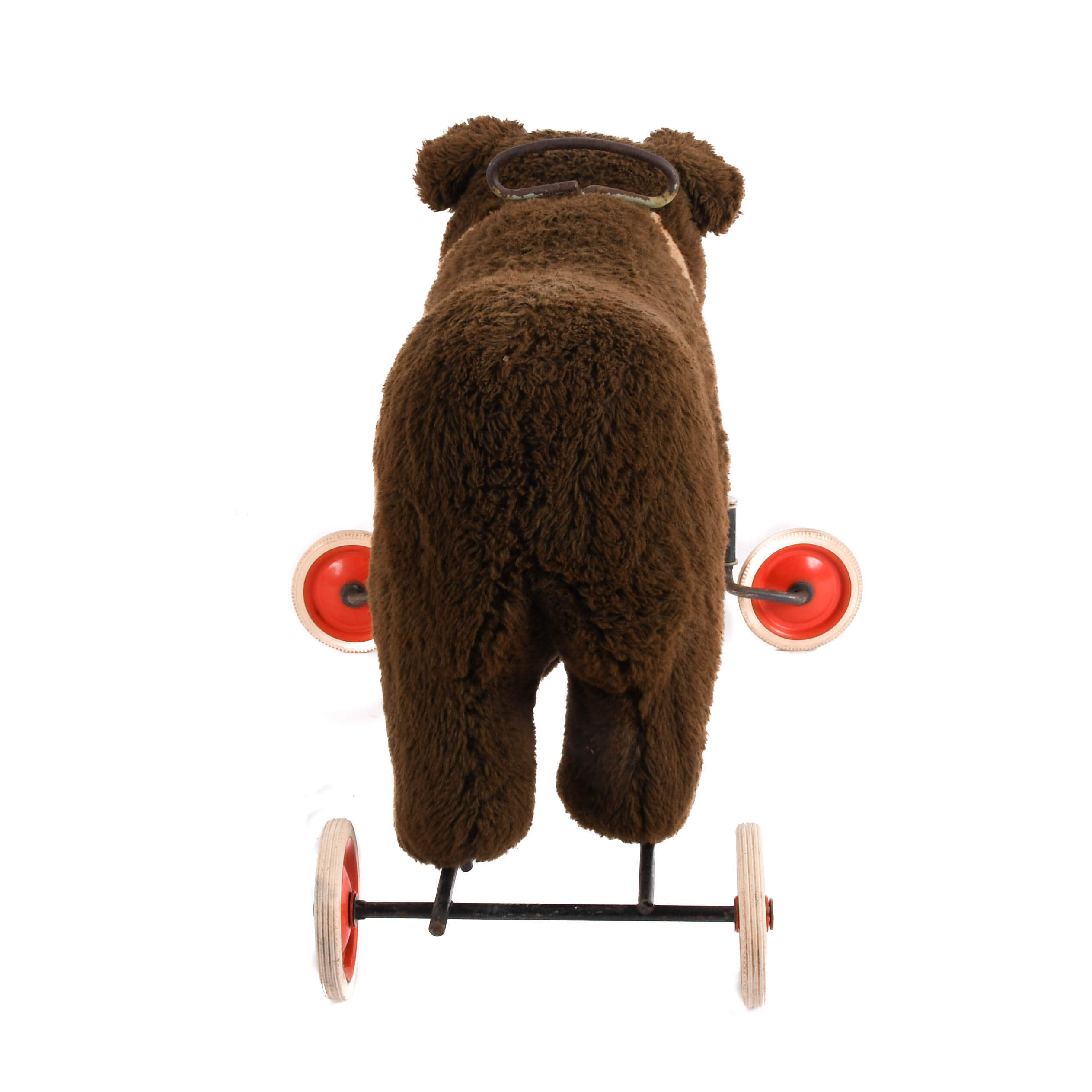 German Steiff Riding Bear Cub on Wheels-4
