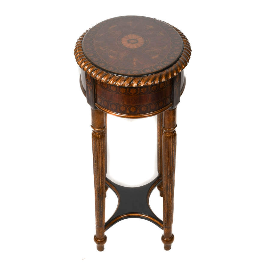 Maitland Smith-Style Oval Occasional Table-5