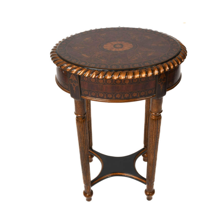 Maitland Smith-Style Oval Occasional Table-1