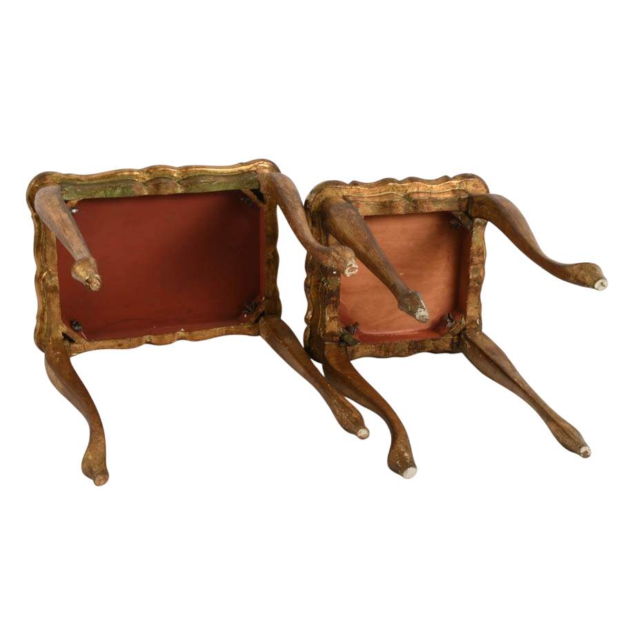 Pair of Painted Italian Wooden Nesting Tables-10