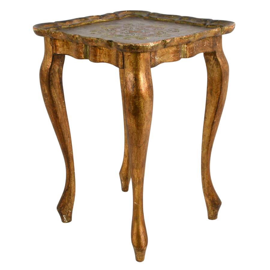 Pair of Painted Italian Wooden Nesting Tables-6