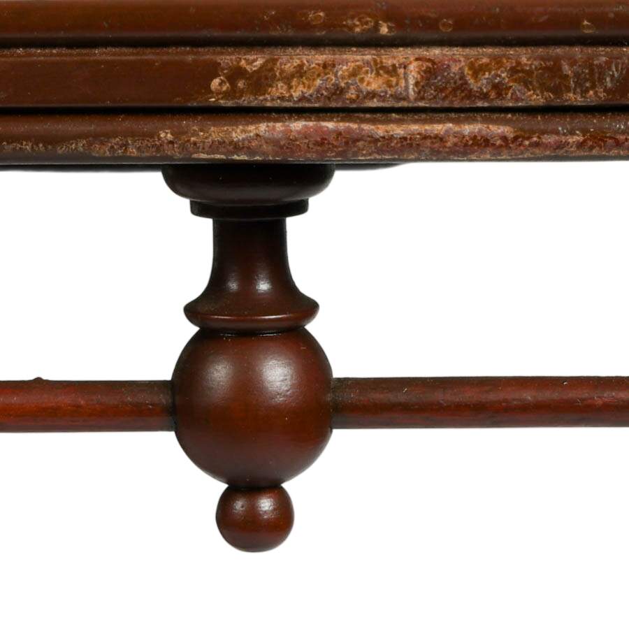 Antique R.J. Horner Cherry Wood Twist Leg Claw Foot Table-7