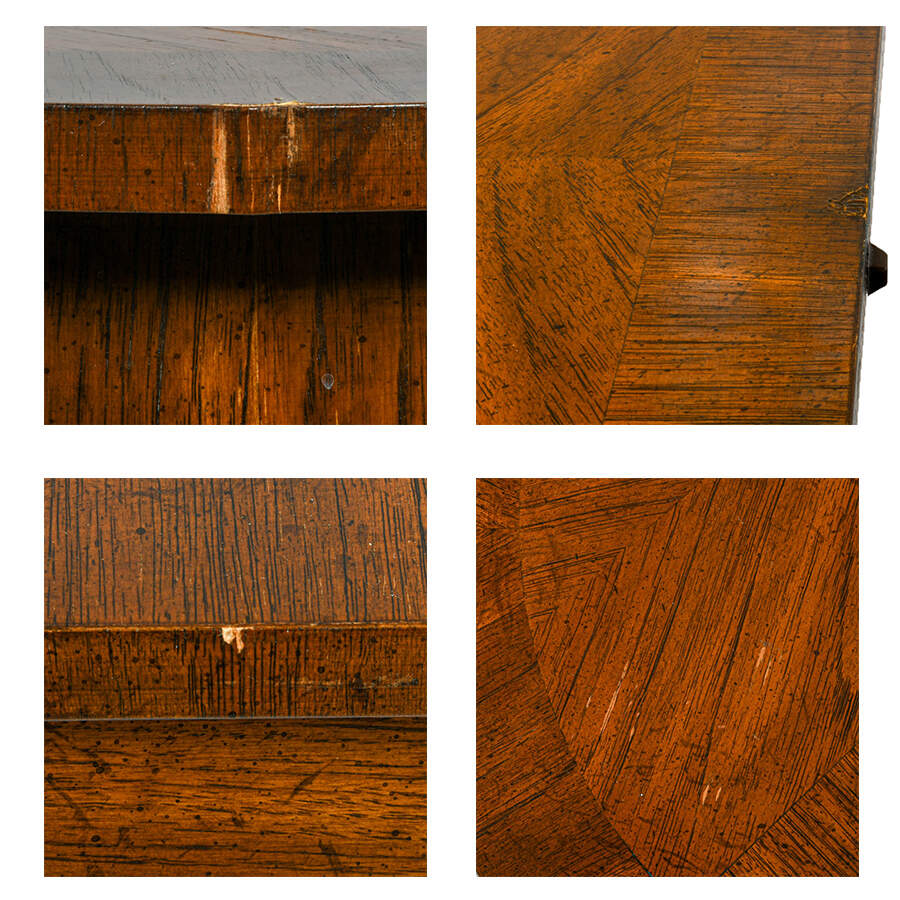 Vintage Demilune Console Table-6