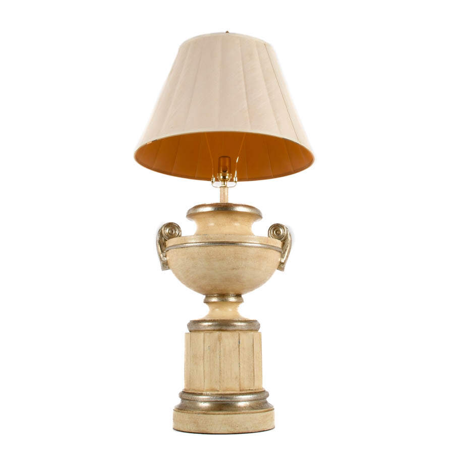 Hollywood Regency-Style Urn Column Table Lamp-4