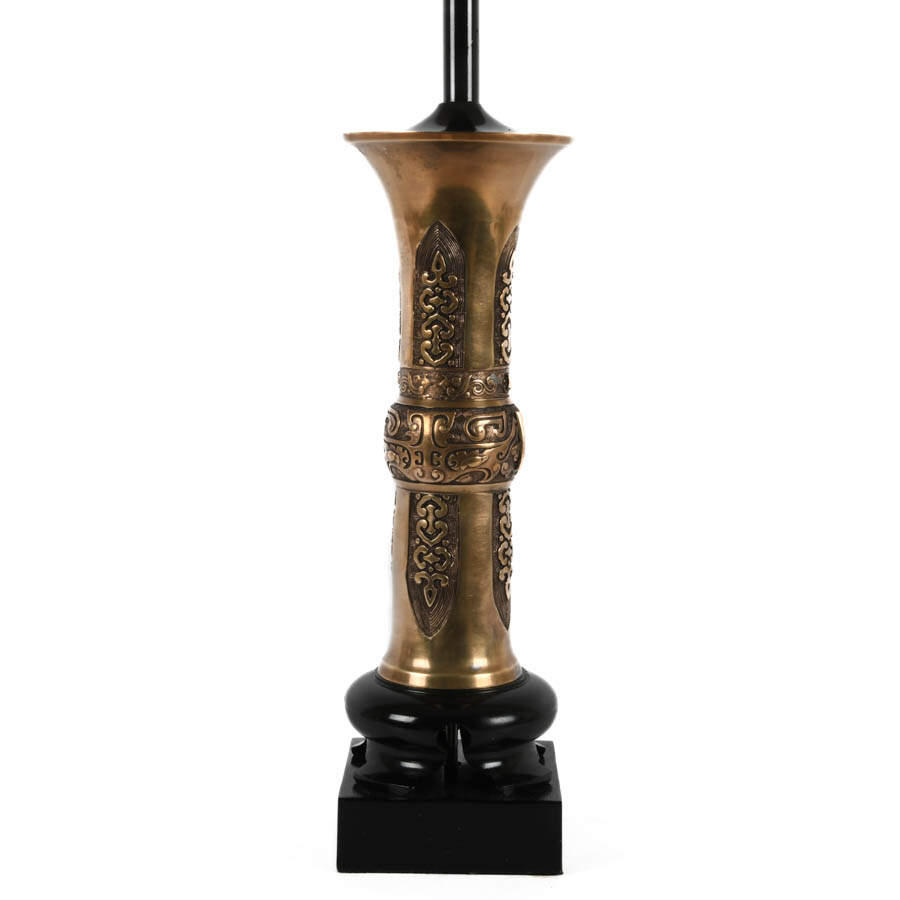 Chinoiserie Brass Table Lamp-2